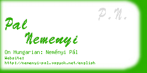 pal nemenyi business card